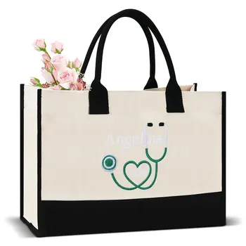 Женская холщовая сумка для покупок с ручкой, забавная Эко-складная многоразовая сумка-книжка, ключ, телефон, сумка для покупок Изображение
