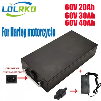 Аккумулятор 60V20Ah 16S 18650 электрического скутера Harley Можно использовать для электрических велосипедных скутеров мощностью ниже 1500 Вт ЕС США беспошлинно Изображение