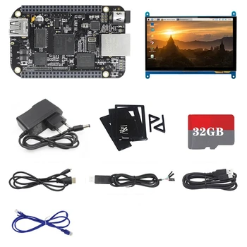 Для Beaglebone BB Black AM3358 512 МБ + 4G Плата разработки EMMC AI + 7-дюймовый Экран + Кронштейн для экрана + 32G SD-карта + Питание Изображение