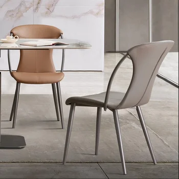 Напольное кресло Для макияжа Современные Эргономичные Офисные Стальные Дизайнерские Стулья Для Отдыха Уникальные Шезлонги Salle Manger Nordic Furniture WXH35XP Изображение