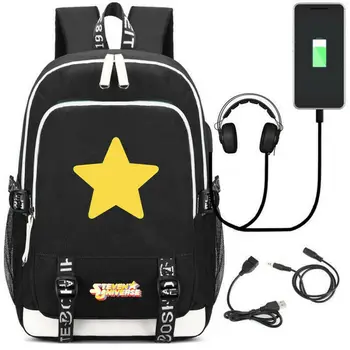 Рюкзак Steven Universe Greg's Star, школьная сумка, USB-зарядка, дорожная сумка Mochila, рюкзаки для ноутбука, спортивные сумки Изображение