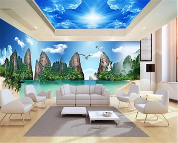Тематическое пространство beibehang, фон для всего дома, настенный пейзаж, сохранение водных ресурсов, высококачественные обои papel de parede. Изображение