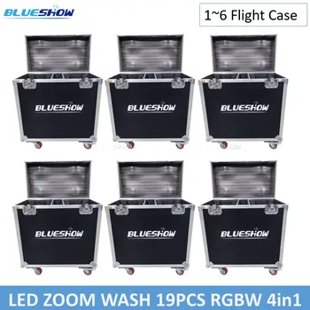 1 ~ 6шт LED Zoom Wash 19x12 Вт FlyCase Wash Moving Head Beam Light Flight Case Для 16 Light Lyre Zoom Wash LED Beam Spot DMX Изображение