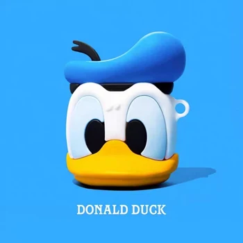 Disney Donald Duck 3D Bluetooth-совместимый Комплект наушников Жесткий чехол для ПК Чехол для наушников AirPods 1 2 Pro 3 Pro2 Чехол Изображение