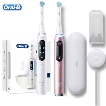 Интеллектуальная 3D Электрическая зубная щетка Oral B iO8 / 9 Ultimate Track Guide Датчик давления чистой зубной щетки с технологией Bluetooth Изображение