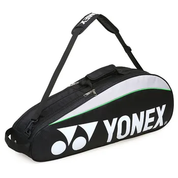 Оригинальная сумка для бадминтона YONEX 3 ракетки с отделением для обуви Спортивная сумка для теннисных ракеток для сквоша с воланом для мужчин и женщин Изображение