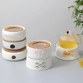 Керамическая подставка для подогрева чайника, подставка для подогрева чая, Изоляционная основа, подставка для подогрева чая и кофе, подставка для подогрева свечей, подставка для бытовой посуды Изображение