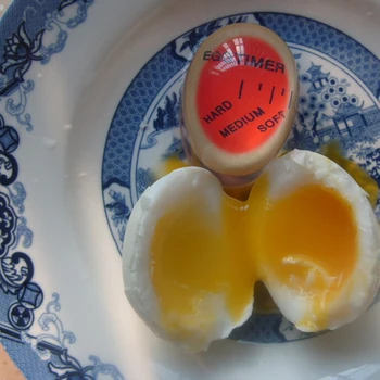 1 Таймер для яиц, меняющий цвет, Материал смолы, идеально подходящий для вареных яиц по температуре, кухонный помощник, таймер для яиц, Красный Таймер, Инструменты, Таймер Изображение