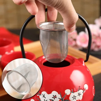 Многоразовый Сетчатый чайник для заварки чая из нержавеющей стали, Ситечко для чая, Заварочный чайник, Фильтр для чая со специями, посуда для напитков, Кухонные Принадлежности Изображение