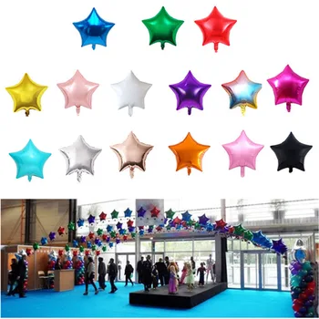 Украшение мероприятий 18-дюймовые воздушные шары из фольги в форме Звезды, принадлежности для свадьбы, Дня рождения, хорошего качества Globo, 1 шт. Изображение